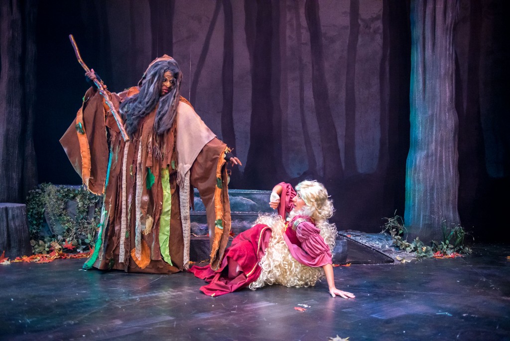 Tituss Burgess as The Witch and Marina Pires as Rapunzel // Photo Courtesy Justin Namon