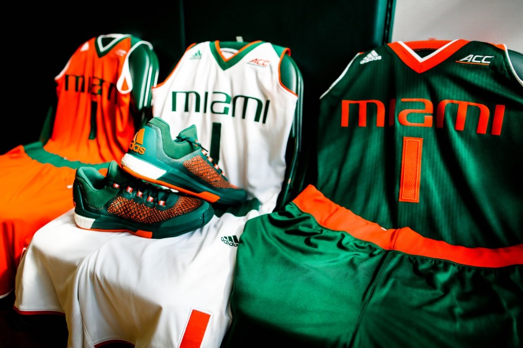 Miami’s basketball teams unveil new uniforms The Miami Hurricane