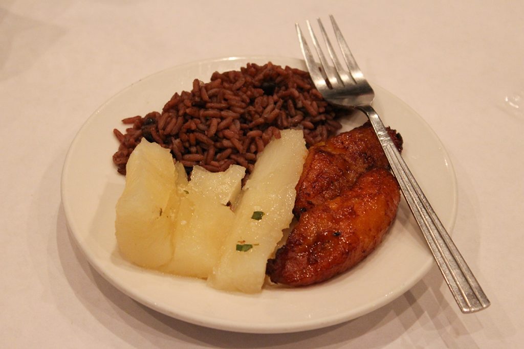 Yuca, maduros and Moros y  Cristianos are three traditional Cuban cuisine side dishes. Hallee Meltzer // Photo Editor