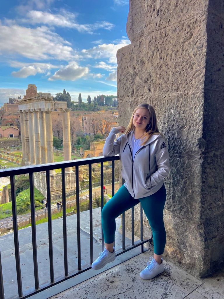 After her study abroad program in Rome was cut short, Grace Harrington returned to Miami and entered quarantine at here home.