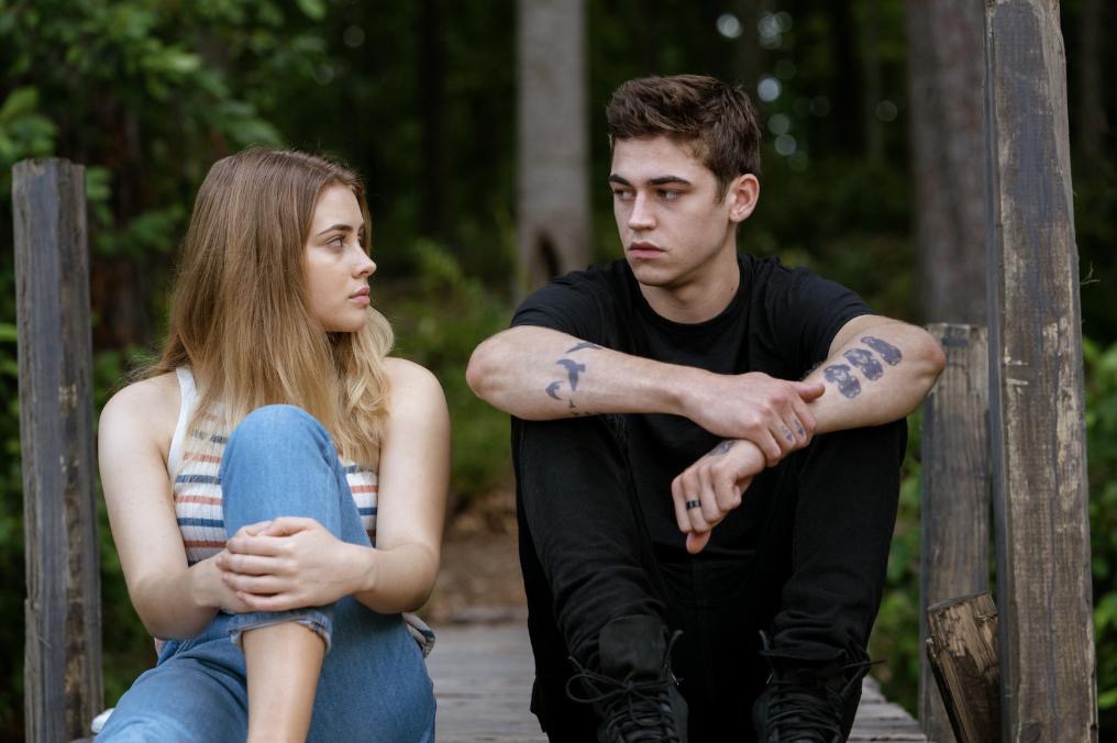 Hero Fiennes Tiffin and Josephine Langford in "After."