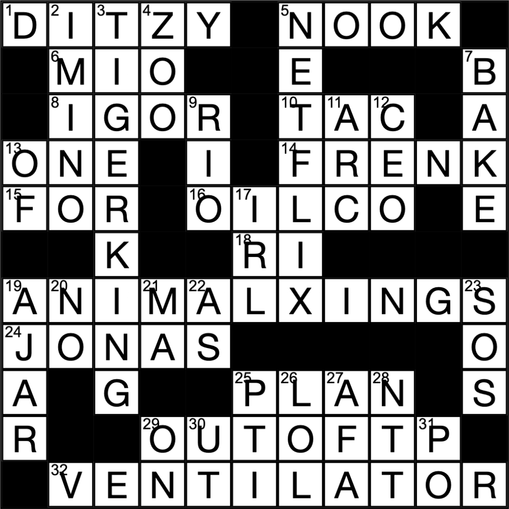 Crossword by Managing Editor, Anna Timmons.