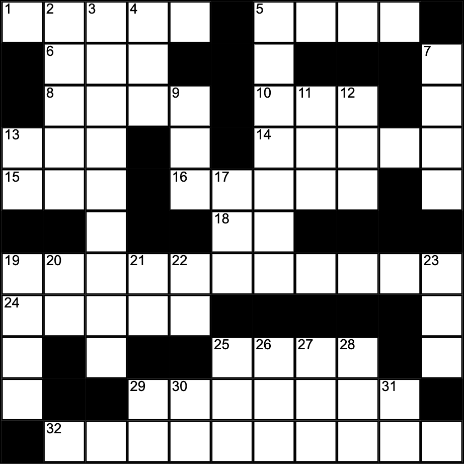 Crossword by Managing Editor, Anna Timmons