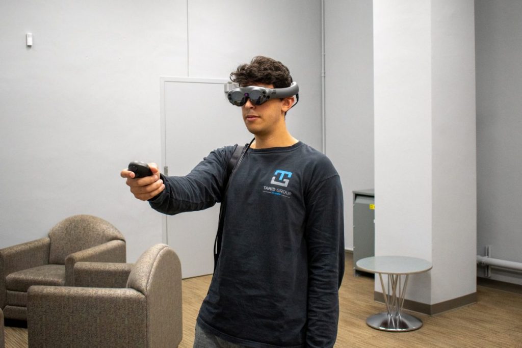 Students can experience augmented reality at Richter Library using Magic Leap technologies.