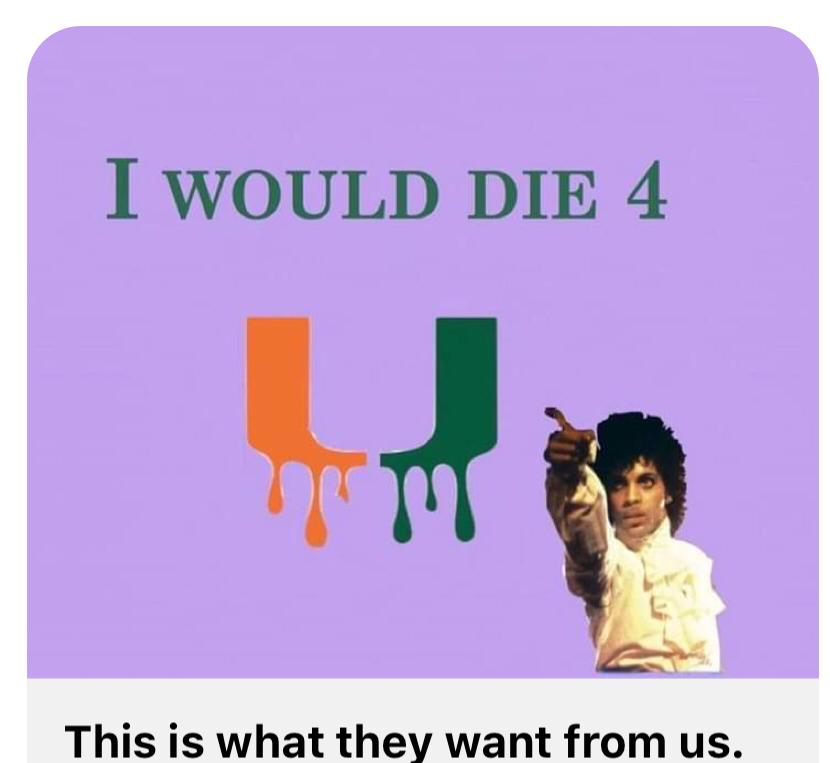 UM faculty are using social media to make their case to teach from home. Several shared a meme  featuring the title of a famous Prince song, "I Would Die 4 U" to show their feelings about UM&squot;s demand that teachers return to the classrooms this fall.