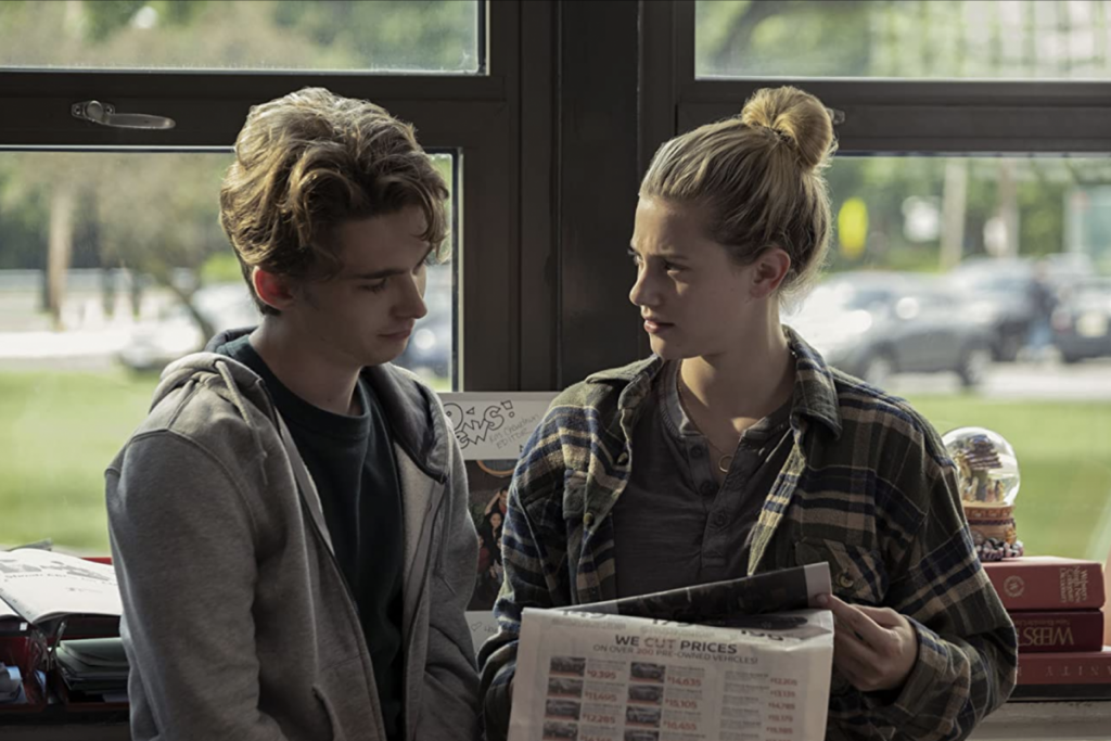 Austin Abrams and Lili Reinhart in "Chemical Hearts" (2020)