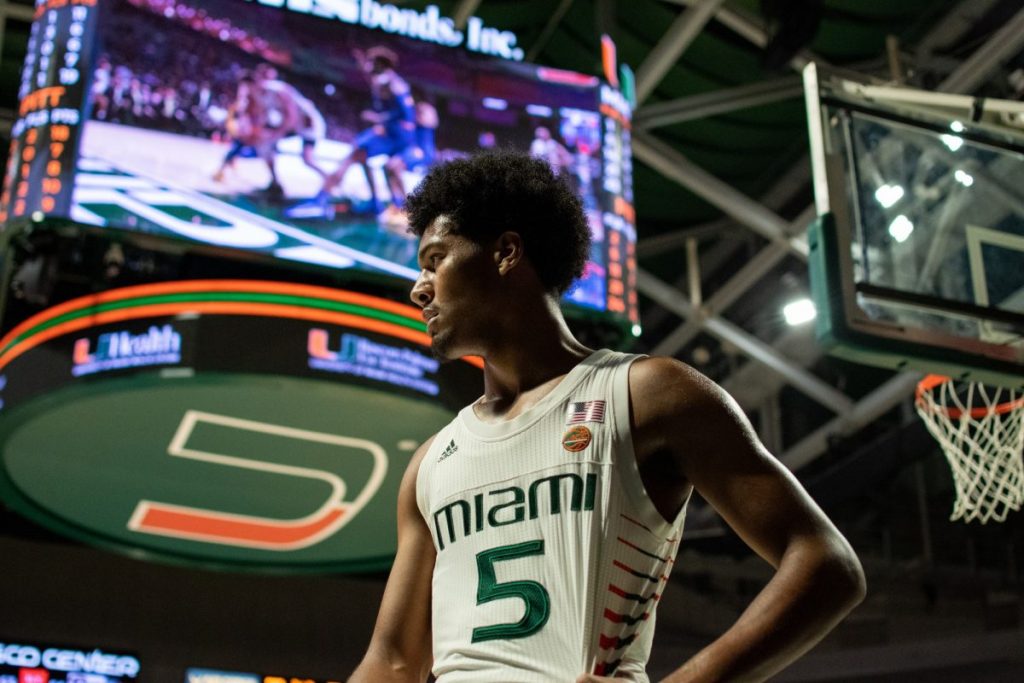 Sophomore guard Harlond Beverly during Miami's game versus Pittsburgh in the Watsco Center on Jan. 12.