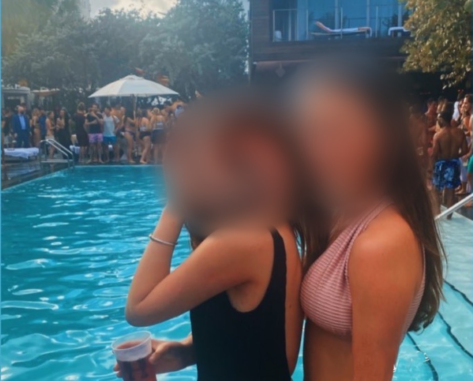Pictured are dozens of students partying at an undisclosed Greek party last weekend. Fraternities have been hosting various social events across Miami since the semester again, ignoring repeated messaging from the university to follow social distancing guidelines.