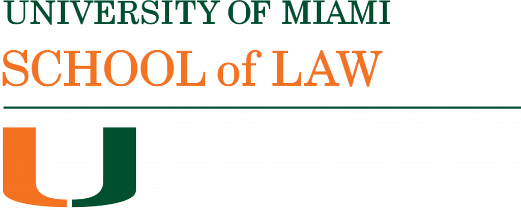 University of Miami School of Law logo.