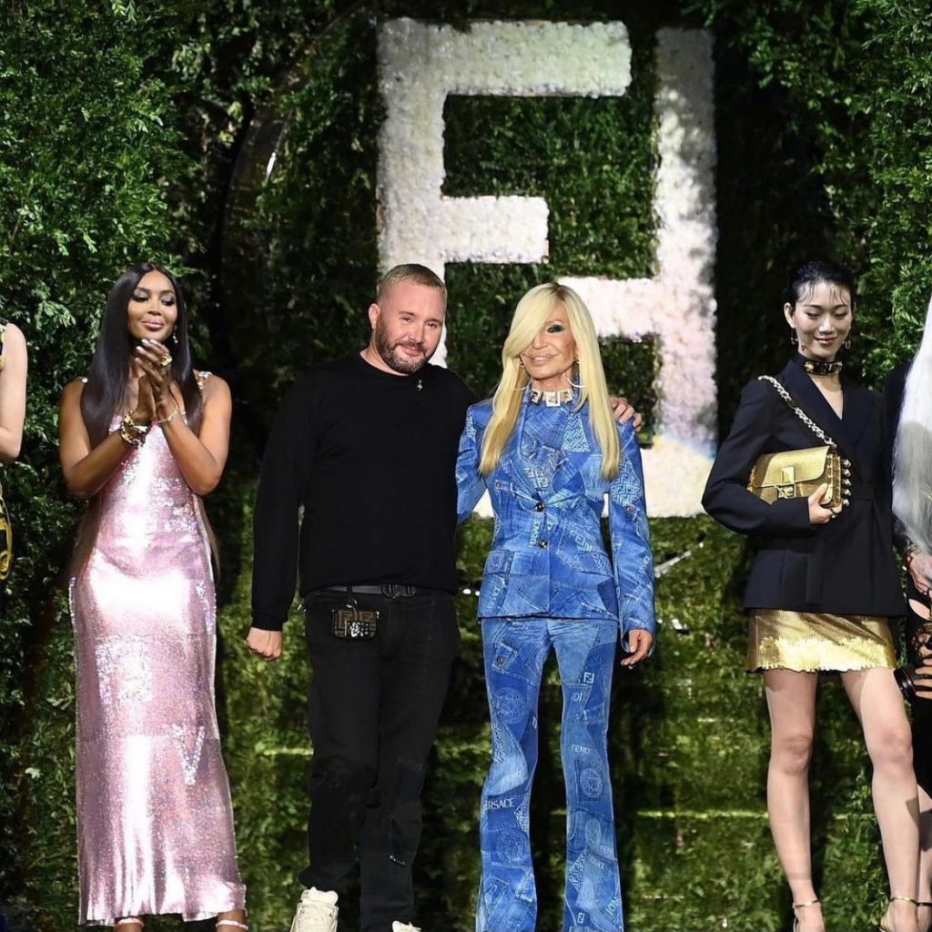 Kim Jones and Donatella Versace close out the launch of the Fendi x Versace collaboration project