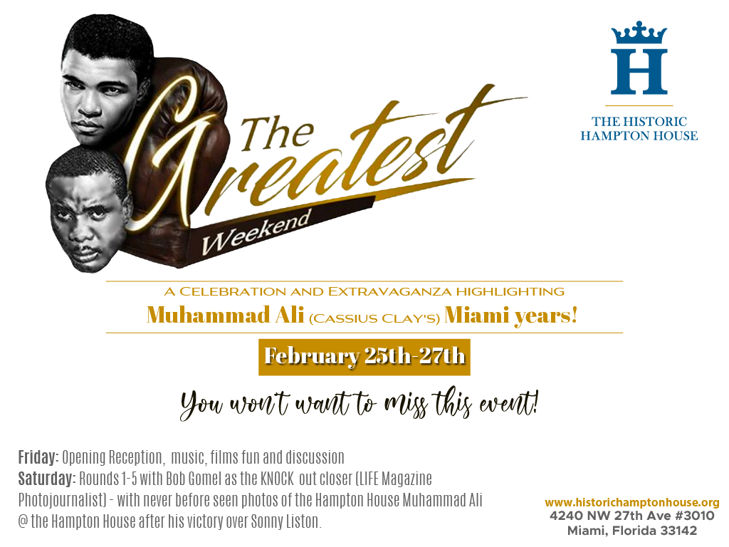 The Historic Hampton house invitation to "The Greatest Weekend," hosted Feb. 25-27 at 4240 NW 27th Ave.