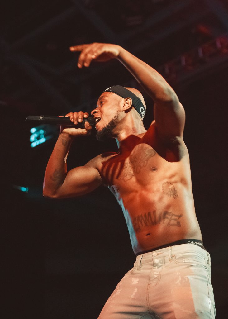 Rapper Slim Jxmmi of Rae Sremmurd performs at the Spring 2022 Hurricane Productions Concert in the Watsco Center on April 1, 2022.