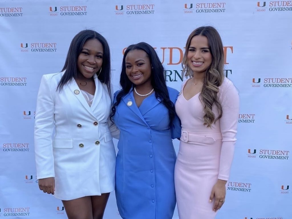 Pictured above is the 2022-2023 student government featuring Vice-President Chika Nwuso, President Jaime Williams, and Treasurer Tatiana Alvarado.