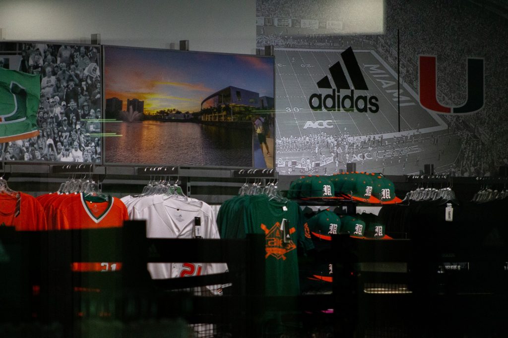 The campus bookstore on the Coral Gables campus offers a wide selection of UM gear essentials.