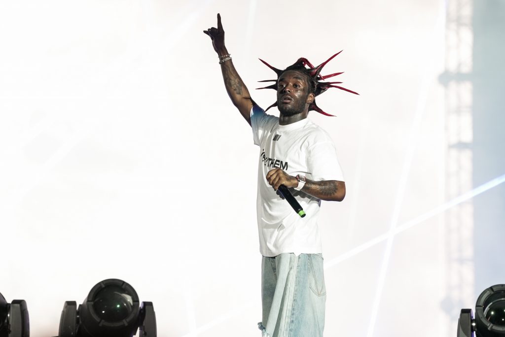 Lil Uzi Vert performs a set during Rolling Loud at Hard Rock Stadium on July 23, 2022.
