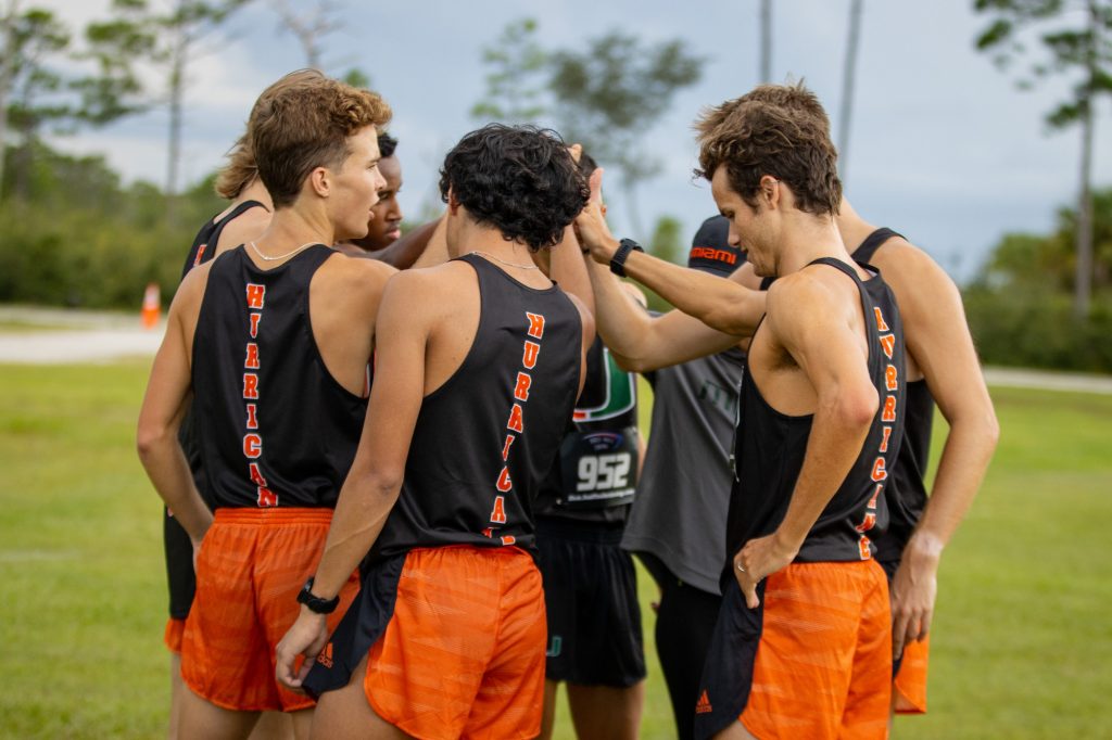 Miami's cross country team during the UCF Cross Country Invitational in Orlando, Fla. on Friday, Sept. 2, 2022.