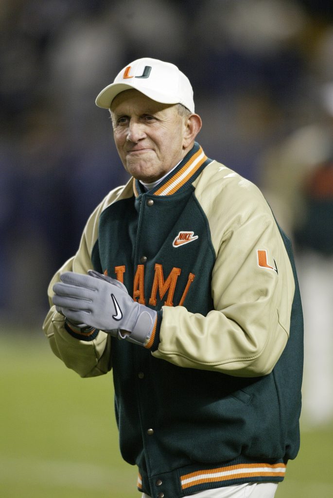 Former head coach Larry Coker, pictured during Miami’s game versus the University of Pittsburgh on Nov. 29, 2003.
