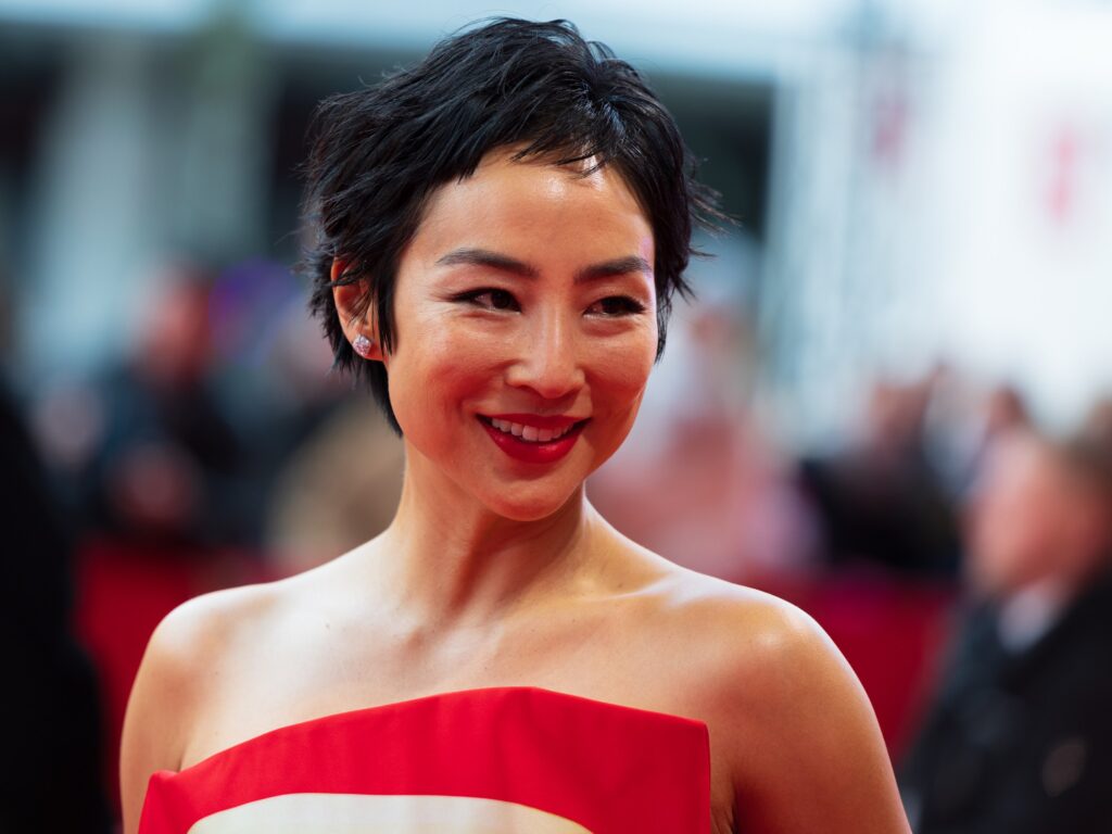 Actress Greta Lee presents the movie "Past Lives" at the 73rd Berlin International Film Festival in February 2023.