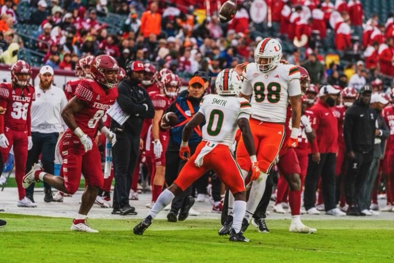 Miami dominates in first road game of the season, beats Temple 41-7