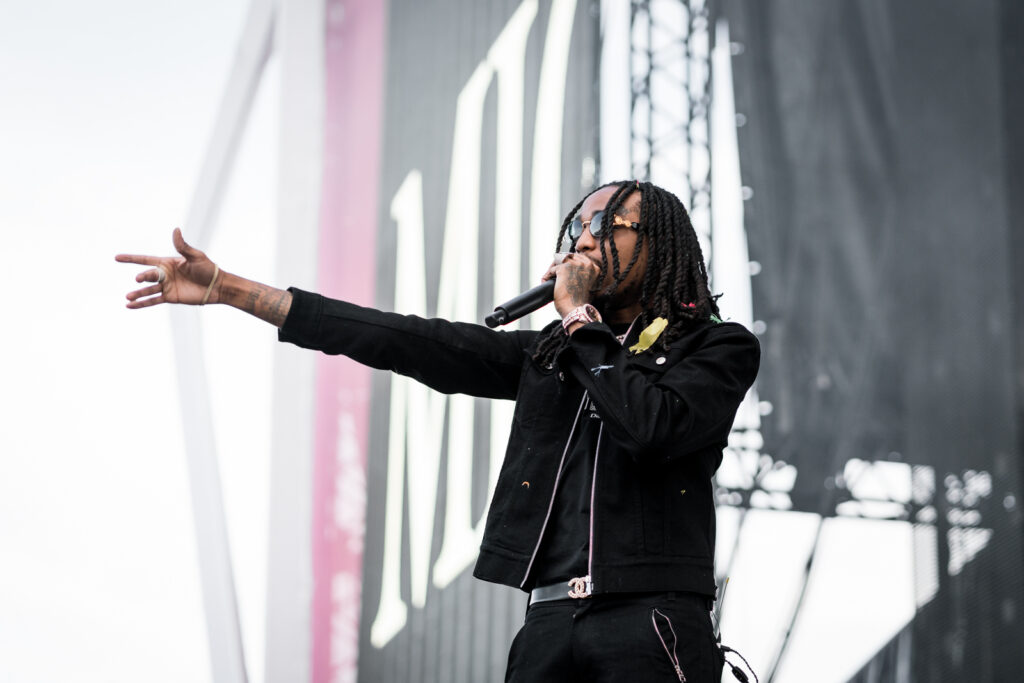Quavo performs with Migos at the 2018 Palmesus festival on Bystranda beach in Kristiansand, Norway.