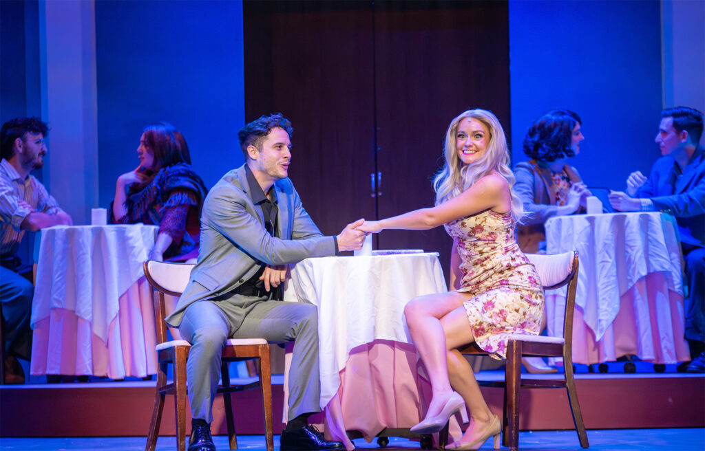 Alexander Zenoz and Becca Andrews in "Legally Blonde: The Musical" at Actor&squot;s Playhouse at the Miracle Theatre.