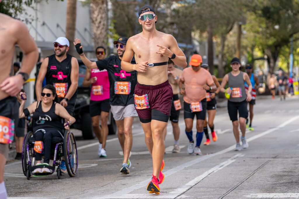 Senior Alex Westover participates in the Miami Marathon on Jan. 28, 2024.
