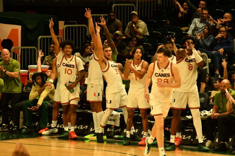Miami MBB downs Notre Dame 81-69, clinch 10th straight win